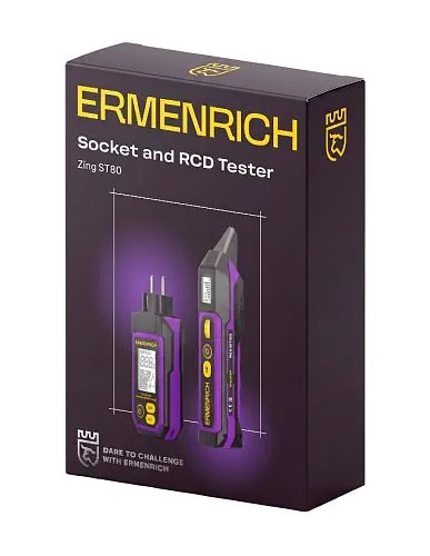 Тестер розеток и УЗО Ermenrich Zing ST80, фото 1