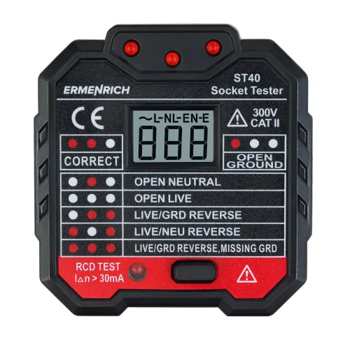 Тестер розеток Ermenrich Zing ST40, фото 2