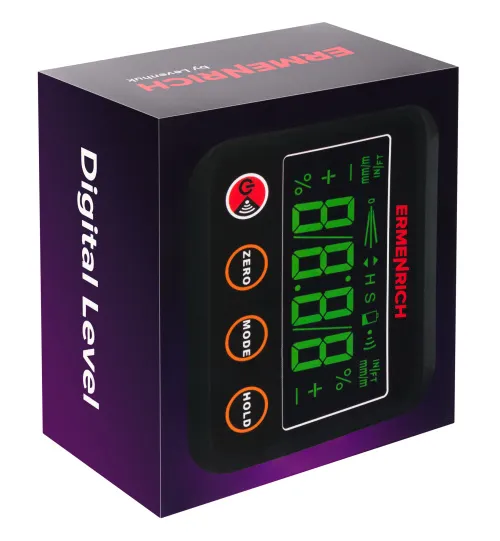 Цифровой уровень Ermenrich Verk LQ40, черный, фото 6