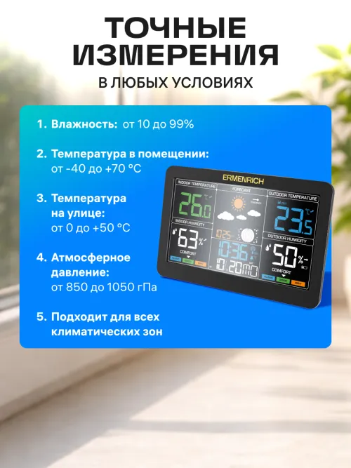 Метеостанция Ermenrich Report WR60, фото 14