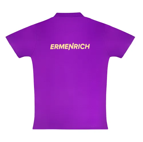 Фирменная футболка-поло Ermenrich, фиолетовая, размер XL, фото 2