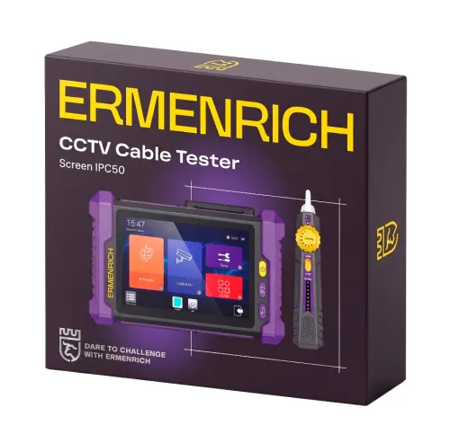 Кабельный тестер систем видеонаблюдения Ermenrich Screen IPC50, фото 2