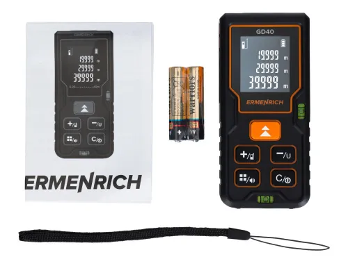 Лазерная рулетка Ermenrich Reel PLUS GD40, черный, фото 2