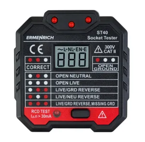 Тестер розеток Ermenrich Zing ST40