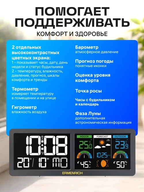 Метеостанция Ermenrich Report WR70, фото 13