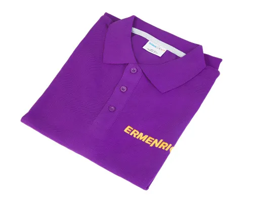 Фирменная футболка-поло Ermenrich, фиолетовая, размер XL, фото 3